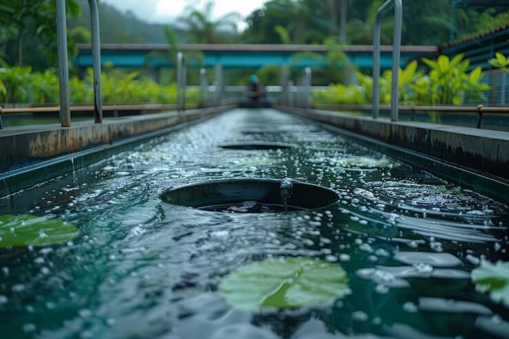 Clear treated water ready for purposeful reuse